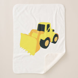 Front End Loader Construction Truck Sherpa Blanket