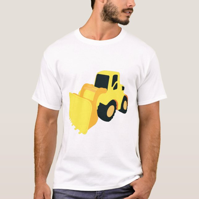 Front End Loader Construction Truck T-Shirt (Front)
