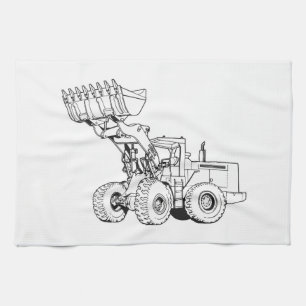 Front End Loader Tea Towel