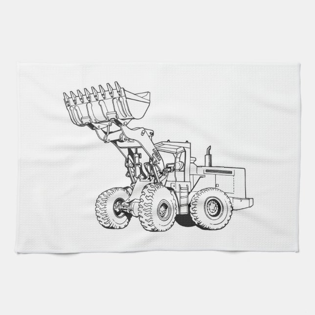 Front End Loader Tea Towel (Horizontal)
