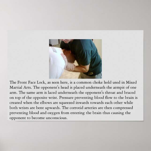 Front Face Lock or Front Choke Poster (Front)