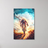 Front-Facing Cyclist - Dynamic Sports Art Cycling