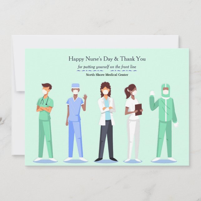 Front Line Nurses Day Thank You Card (Front)