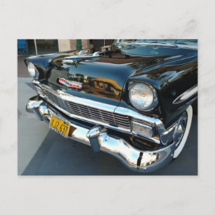 Front of a Classic 1956 Chevy Bel Air Hot Rod Postcard
