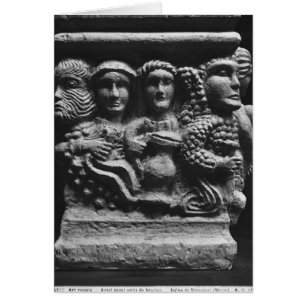 Front of an altar used as a font depicting