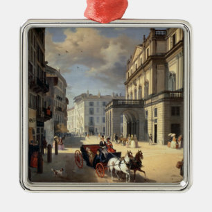 Front of La Scala Theatre, 1852 Metal Tree Decoration