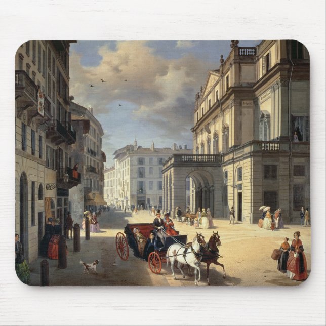 Front of La Scala Theatre, 1852 Mouse Mat (Front)