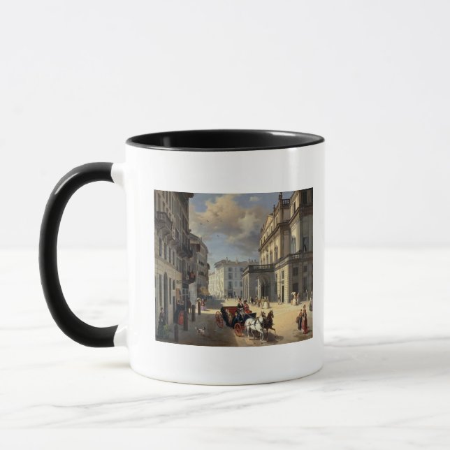 Front of La Scala Theatre, 1852 Mug (Left)
