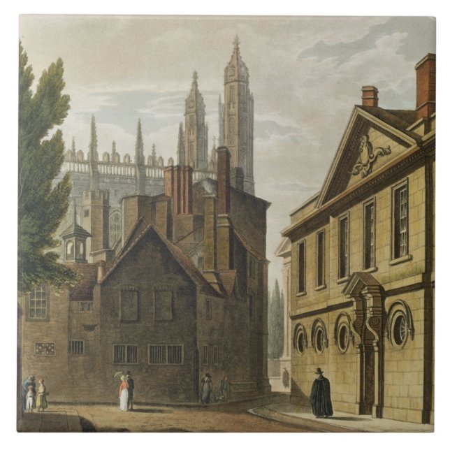 Front of Trinity Hall, Cambridge, from 'The Histor Tile (Front)
