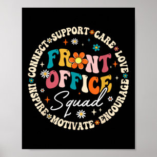 Front Office Squad Back To School Happy First Day Poster