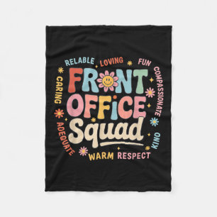 Front Office Squad Colourful Team Appreciation Quo Fleece Blanket