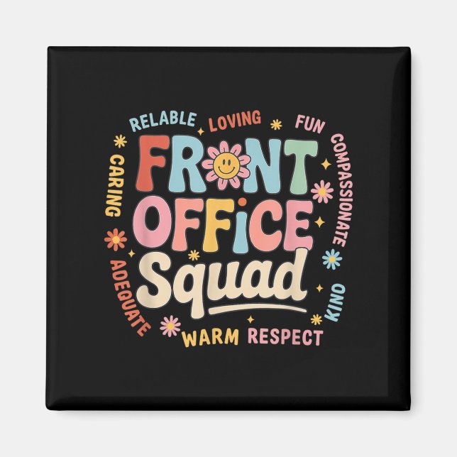 Front Office Squad Colourful Team Appreciation Quo Magnet (Front)