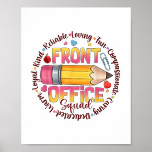 Front Office Squad Colourful Team Appreciation Quo Poster