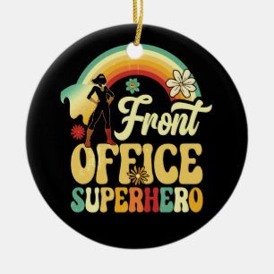 Front Office Superhero Secretary Administrative As Ceramic Tree Decoration