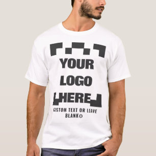 Front +optional Back, Business logo White P10.1 T-Shirt