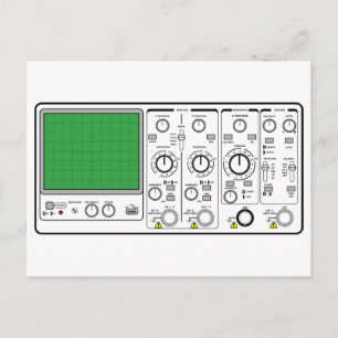 Front Panel Generic Oscilloscope Voltage Tester Postcard