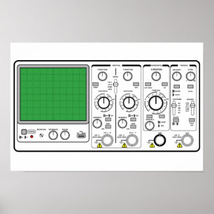 Front Panel Generic Oscilloscope Voltage Tester Poster