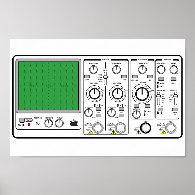  Front Panel Generic Oscilloscope Voltage Tester  Poster (Front)