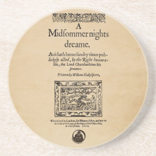 Front Piece to A Midsummer Nights Dream Quarto Coaster