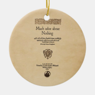 Front Piece to Much Ado About Nothing Quarto Ceramic Tree Decoration