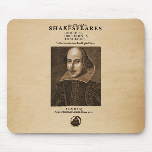 Front Piece to Shakespeare's First Folio Mouse Mat (Front)