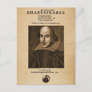 Front Piece to Shakespeare's First Folio Postcard