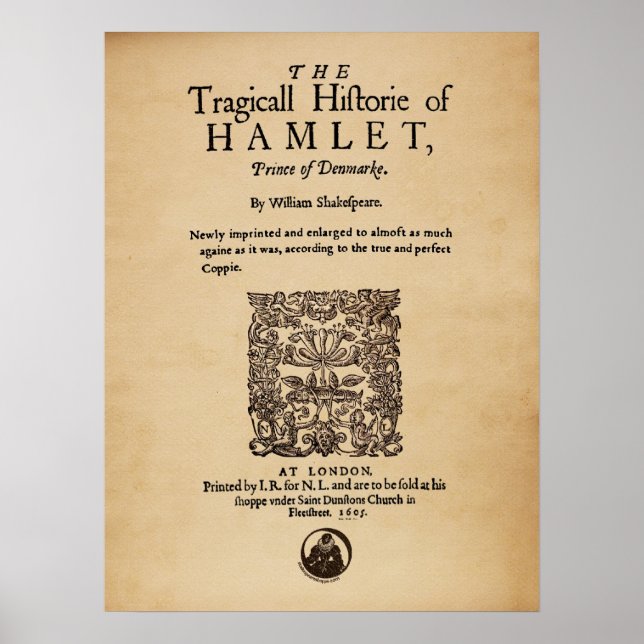 Front Piece to the Hamlet Quarto (1605 version) Poster (Front)