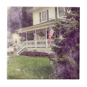 Front Porch and American Flag Tile