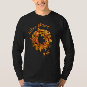 Front Porch Decor Fall Door Wreath T-Shirt
