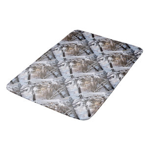Front Porch Winter Scene Bath Mat