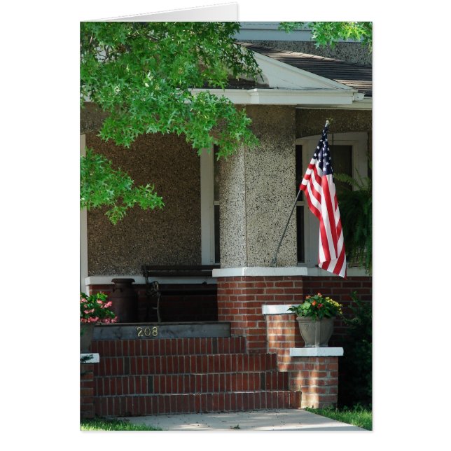 Front Porch With American Flag (Front)