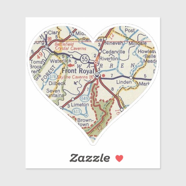 Front Royal Vintage Map (Sheet)