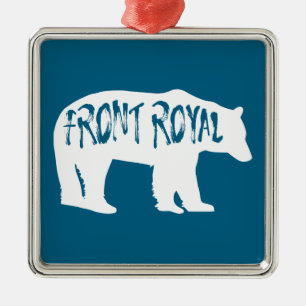Front Royal Virginia Bear Metal Tree Decoration