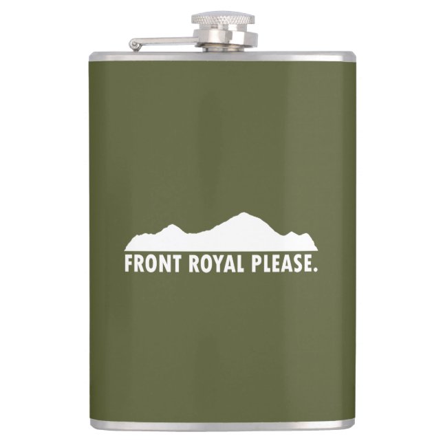 Front Royal Virginia Please Hip Flask (Front)