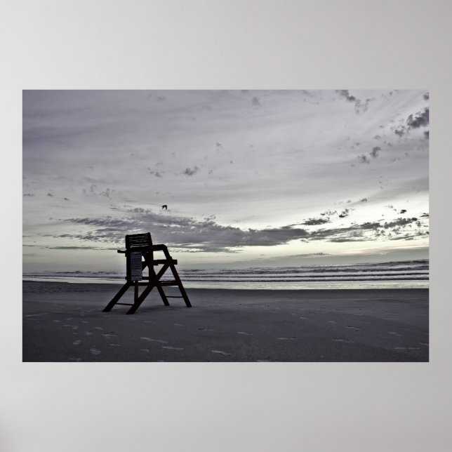 Front Seat at the Beach Sunrise Poster (Front)
