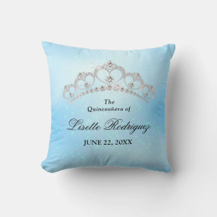 Front Side Only Personalisation Baby Blue Quinces Cushion