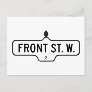 Front Street West, Toronto Street Sign Postcard