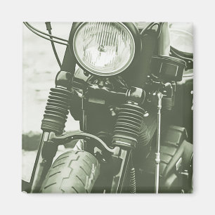 Front view of a cruiser motorcycle photo magnet