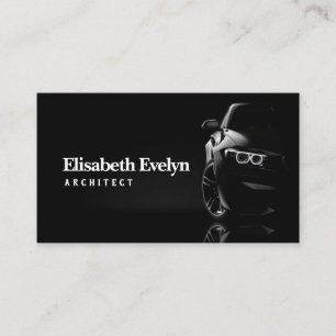 Front view of a generic and brandless moder car business card