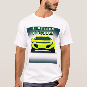 Front View of a Vibrant Yellow Sports Car T-Shirt