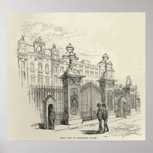 Front view of Buckingham Palace Poster