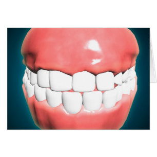 Front View Of Human Mouth With Teeth And Gums