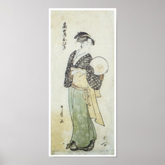 Front VIew of Ohisa, Utamaro, 1792 Poster (Front)