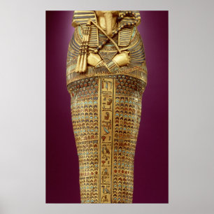 Front view of one of the canopic coffins poster