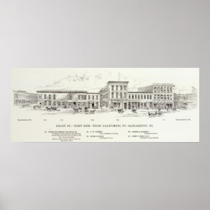 Front West side California and Sacramento Poster