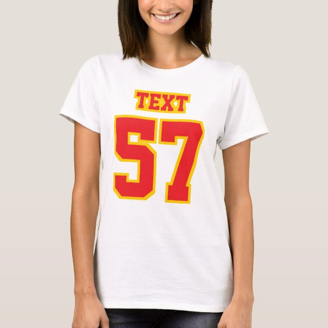 Front WHITE RED GOLD Womens Hanes Nano Cotton Tee (Front)