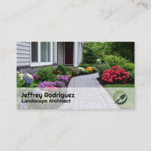 Front Yard Garden   Landscaping Flowers Business Card