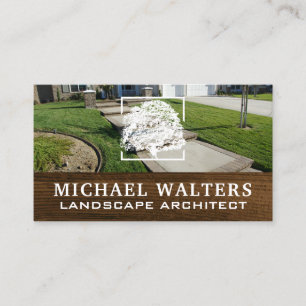Front Yard Landscape Tree Logo Business Card