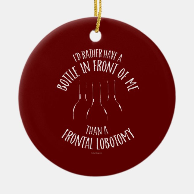 Frontal Lobotomy Ceramic Tree Decoration (Front)