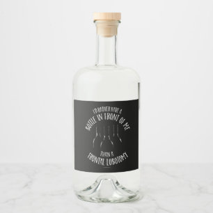 Frontal Lobotomy Liquor Bottle Label